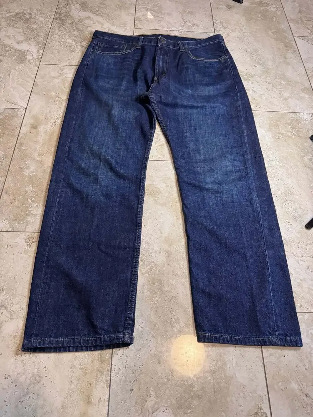 Levi's 505 Regular Fit Jeans Men's 36x30 Dark Wash Blue Denim